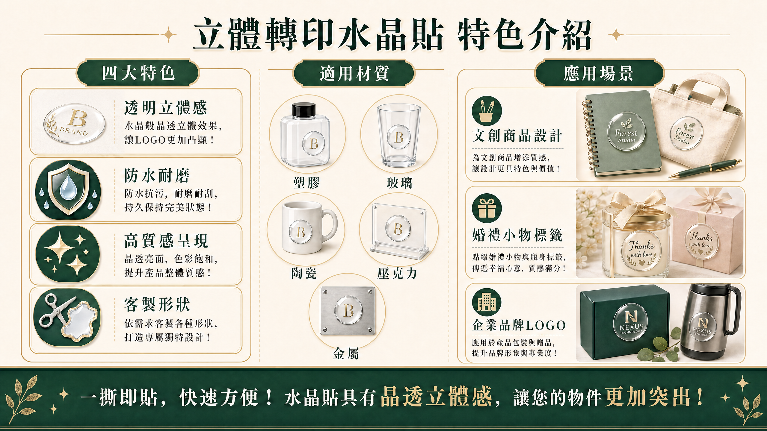 立體轉印水晶貼特色介紹